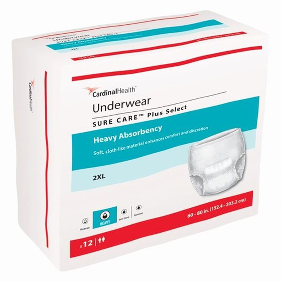 SURE CARE™ Plus Underwear, Heavy Absorbency XXL (60-80 in.)- 12-Pack, , large image number 0
