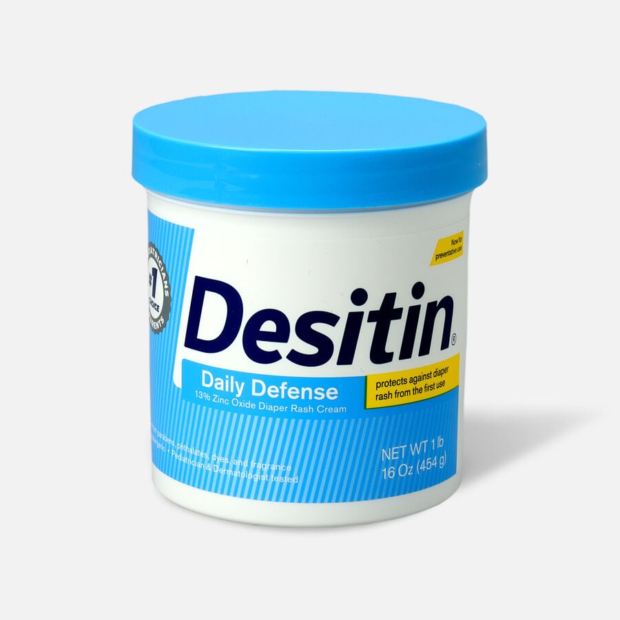 Desitin Daily Defense Zinc Oxide Diaper Rash Cream Jar, 16 oz., , large image number 0