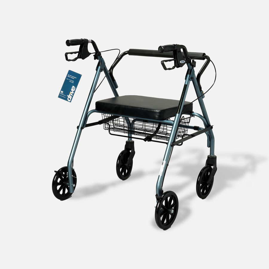 Drive Go-Lite Bariatric Rollator, Blue, Blue, large image number 1