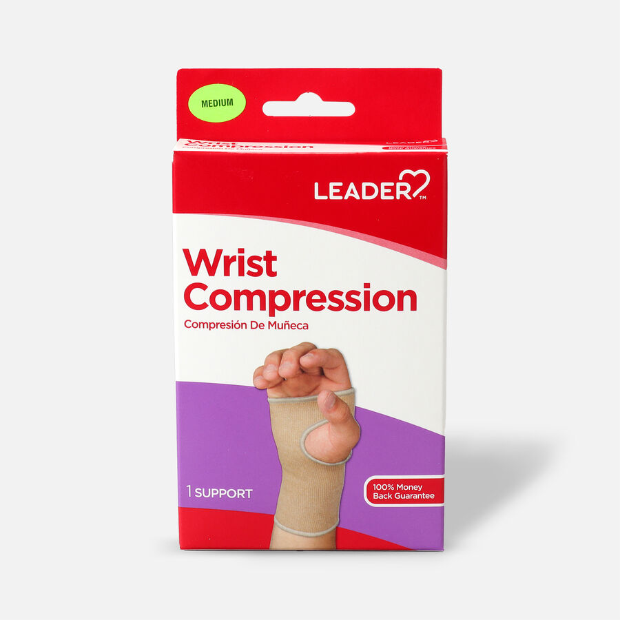 Leader Wrist Compression, Beige, Medium, , large image number 0