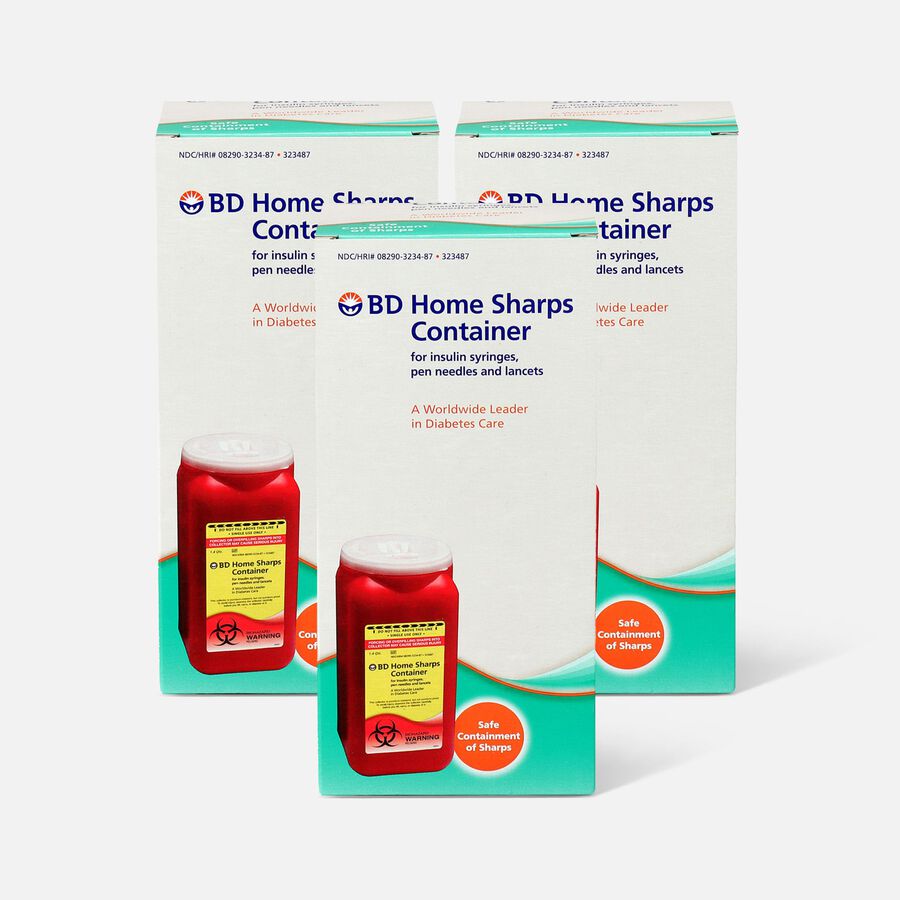 BD Home Sharps Container (3-Pack), , large image number 0