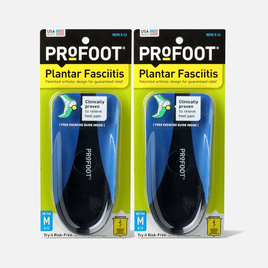 ProFoot Plantar Fasciitis Insoles for Men (2-Pack), , large image number 0