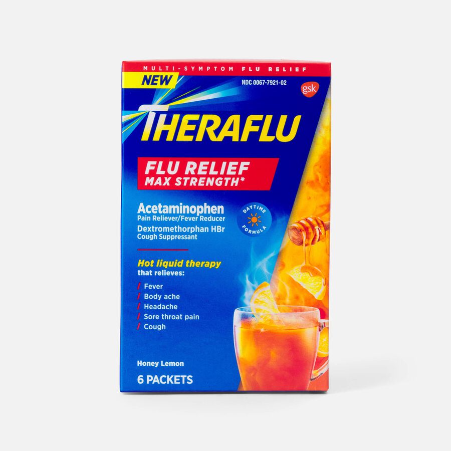 Theraflu Daytime Max Strength Flu Relief Honey Lemon Flavor Hot Liquid ...