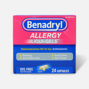 Benadryl Dye-Free Allergy Relief, Liqui-gels, 24 capsules