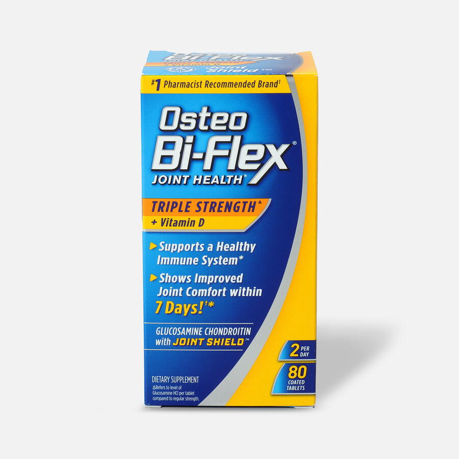 Osteo Bi-Flex Joint Shield Formula with Vitamin D Easy to Swallow Caplets, 80 caplets, , large image number 0