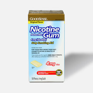 GoodSense® Nicotine Polacrilex Gum 4mg, Original Uncoated, 50 ct.