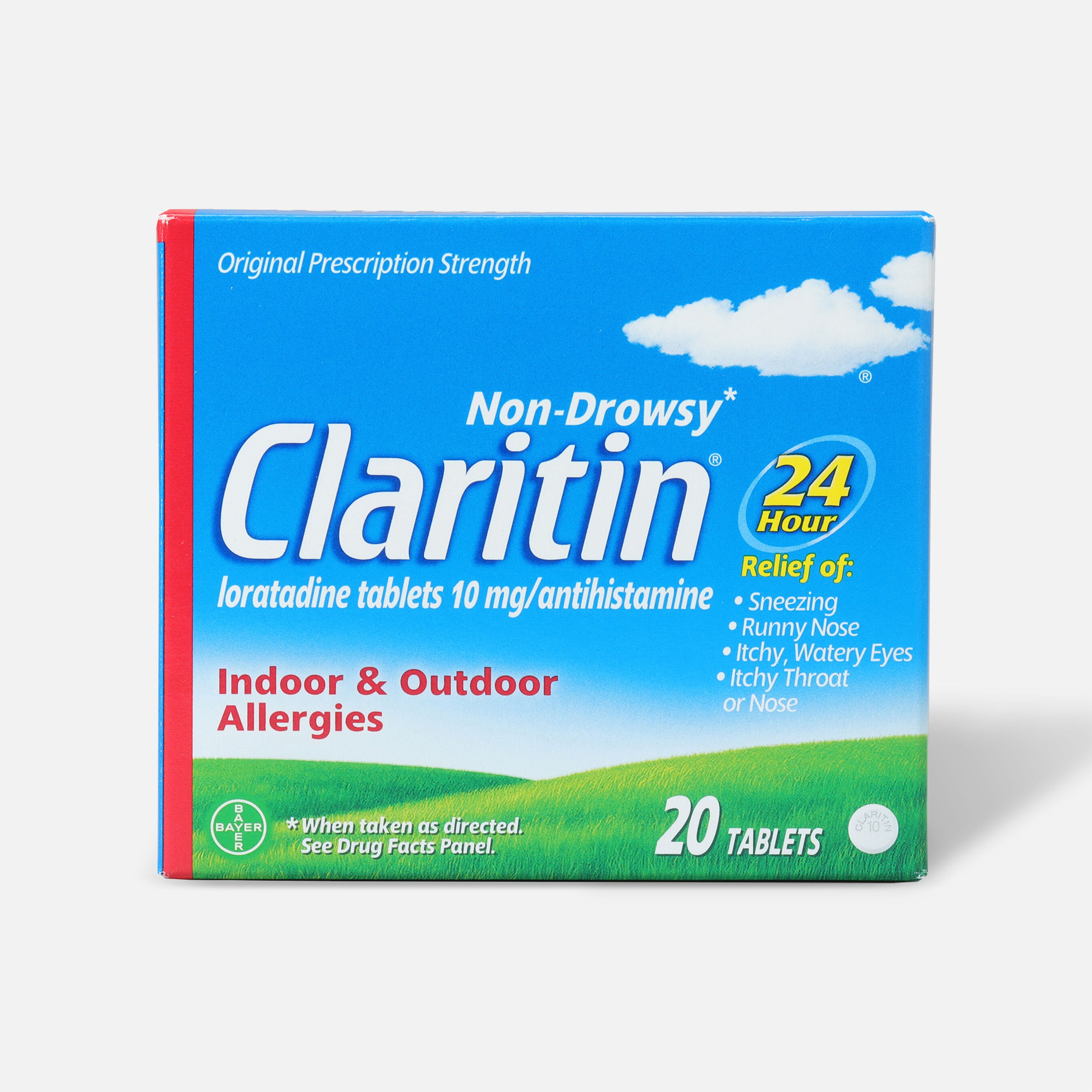 Claritin 24 Hour Non Drowsy Allergy Relief 10 mg Tablets