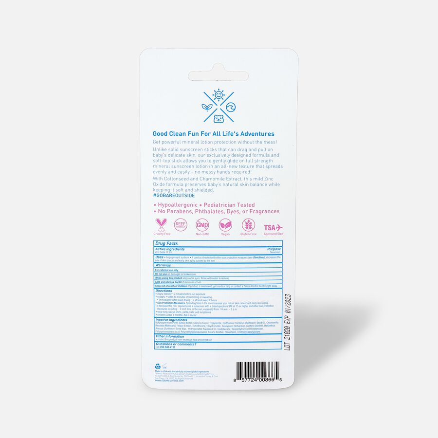 Baby Bare Republic Mineral Soft Sunscreen Stick SPF 50, , large image number 1
