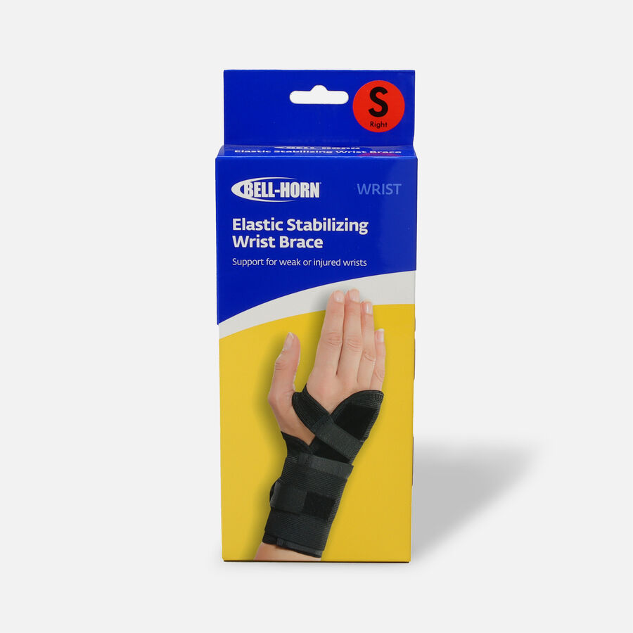 Bell-Horn Elastic Stabilizing Wrist Brace, Right, Small, , large image number 0