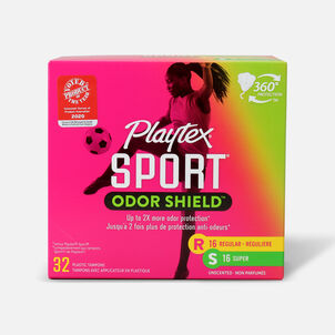 Playtex Sport Odor Shield Tampons, Multipack, 32 ct. (Reg/Super)