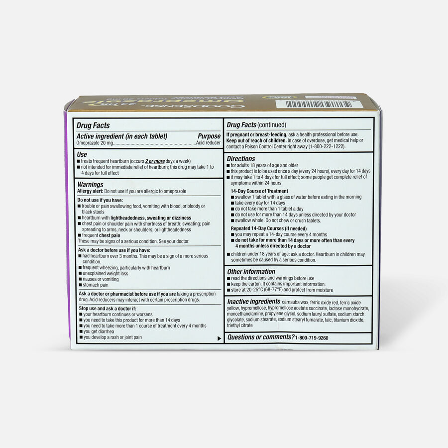 GoodSense® Omeprazole Delayed Release Tablets 20 mg, Acid Reducer, , large image number 4