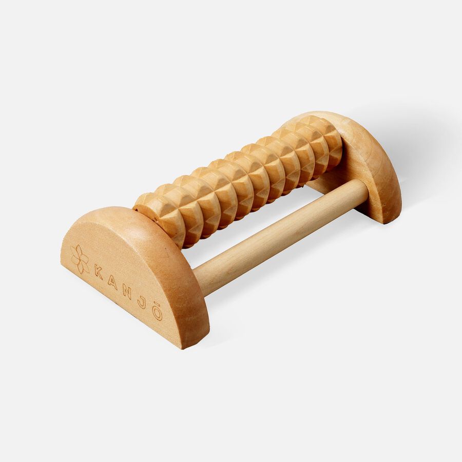 Kanjo Acupressure Foot Pain Relief Single Roller, Wood, Relieves Plantar Fasciitis, Heel & Arch Pain, , large image number 2