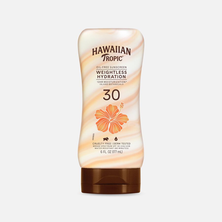 Hawaiian Tropic Silk Hydration Weightless Lotion Sunscreen, 6 oz., , large image number 0