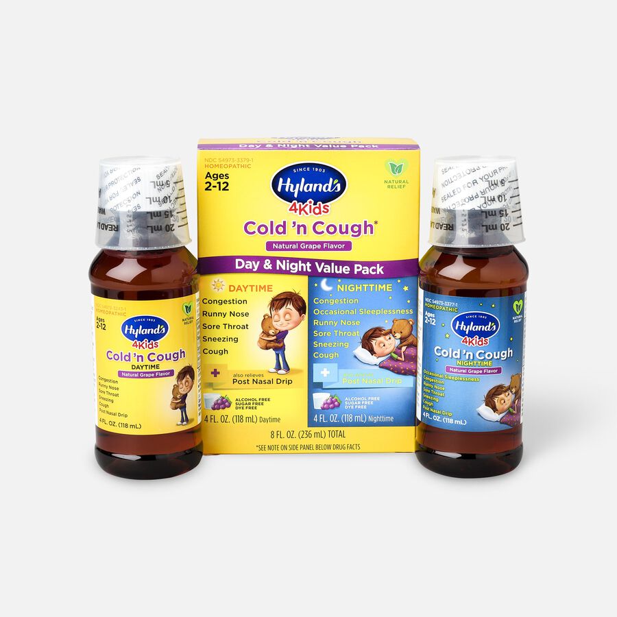 Hyland's 4 Kids Cold and Cough, Day and Night Value Pack, Grape, , large image number 1