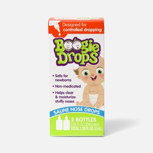 Boogie Drops Saline Nose Drops Twin Pack - 1.7 fl oz.