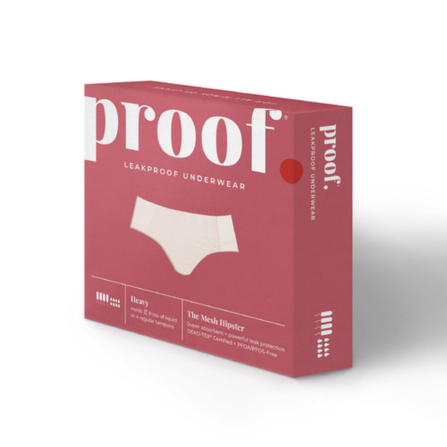 Proof® Leak & Period Underwear - Mesh Hipster (4 Tampons/8 tsps), Black, XL, , large image number 9