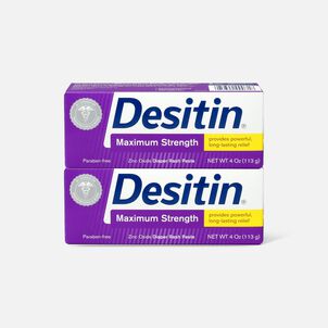 Desitin Maximum Strength Zinc Oxide Diaper Rash Paste, 4 oz. (2-Pack)
