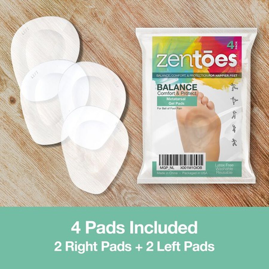 ZenToes Metatarsal Pad Gel Cushions, Adhere to Shoes - 4-Pack, , large image number 9