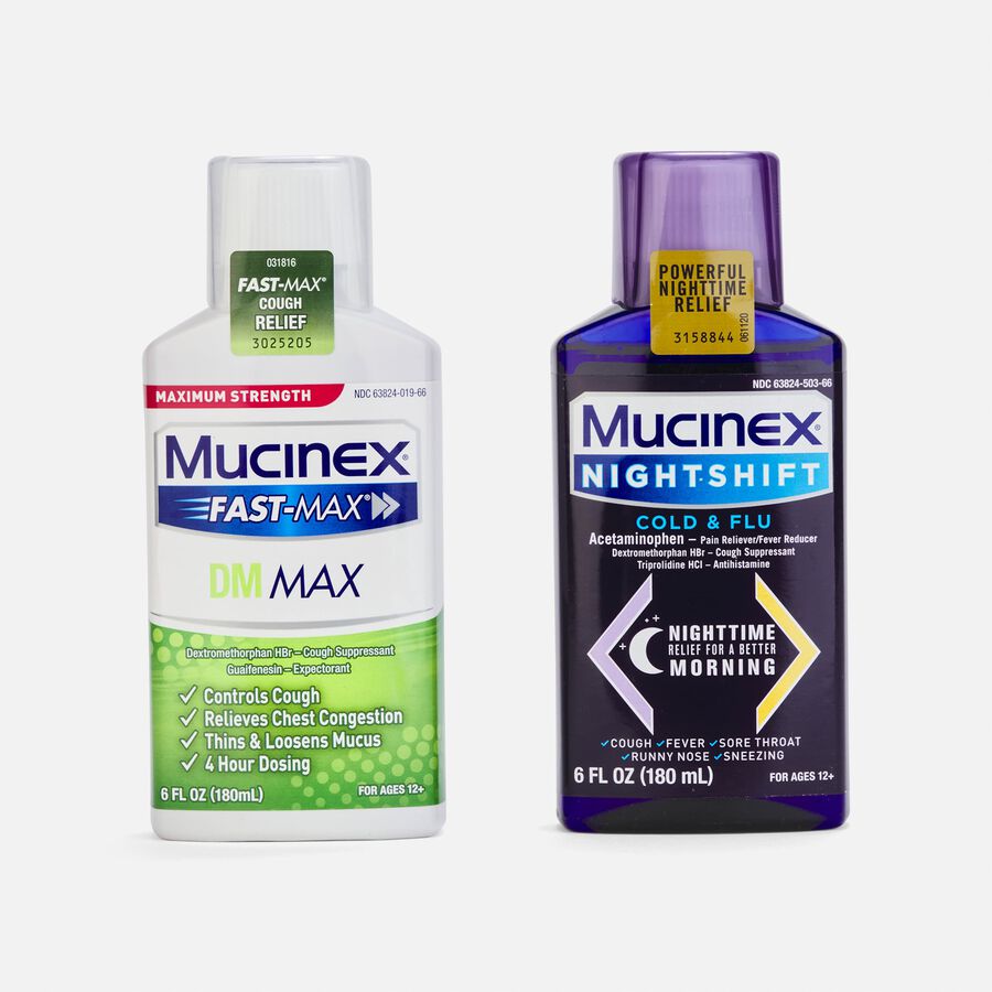 Mucinex FAST-MAX DM Max & MUCINEX Nightshift Cold & Flu, 2x6 oz., , large image number 2