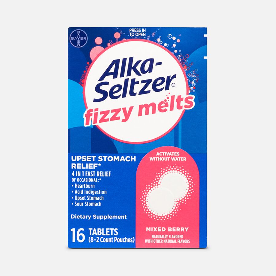 Alka-Seltzer&reg; Fizzy Melts Upset Stomach Relief, Mixed Berry, 16 ct., , large image number 0