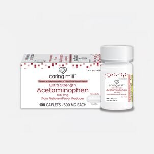 Caring Mill™ Acetaminophen Adult Pain Reliever/Fever Reducer Extra Strength Caplets, 100 ct.