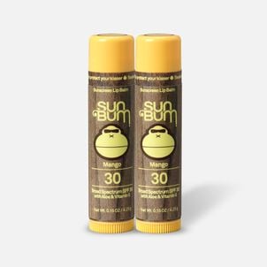 Sun Bum Lip Balm, SPF 30, Mango, .15 oz. (2-Pack)