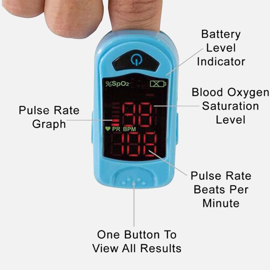 Carex Finger Pulse Oximeter Oxygen Saturation Monitor for Pediatric and Adult, , large image number 3