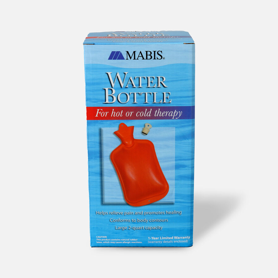 Mabis Rubber Water Bottle, Red, , large image number 0
