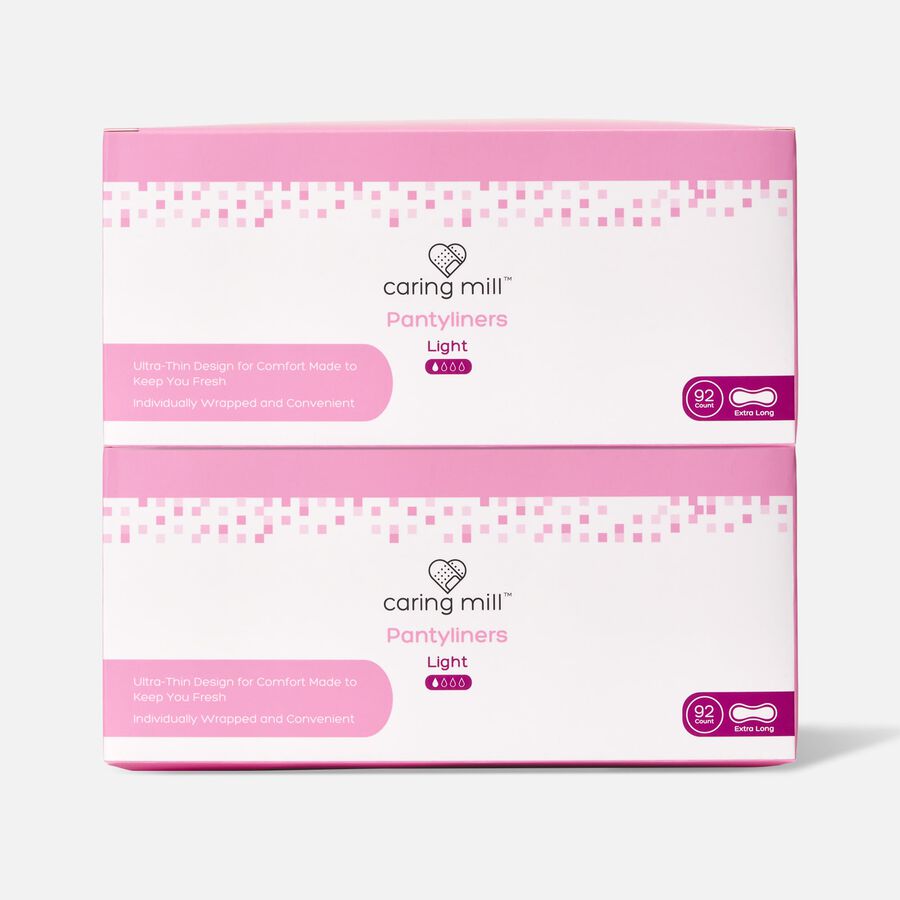 Caring Mill™ Extra Long Daily Panty Liners, 92 ct. (2-Pack), , large image number 0