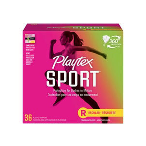 Playtex Sport Regular Tampons, Unscented, 36 ct.