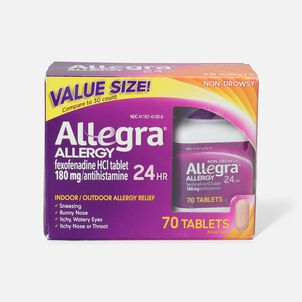 Allegra Adult Non-Drowsy Antihistamine Tablets, 24-Hour Allergy Relief, 180mg