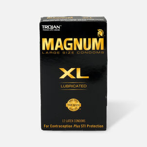 Trojan Lubricated Latex Condoms, Magnum XL, Extra Large 12 ct.