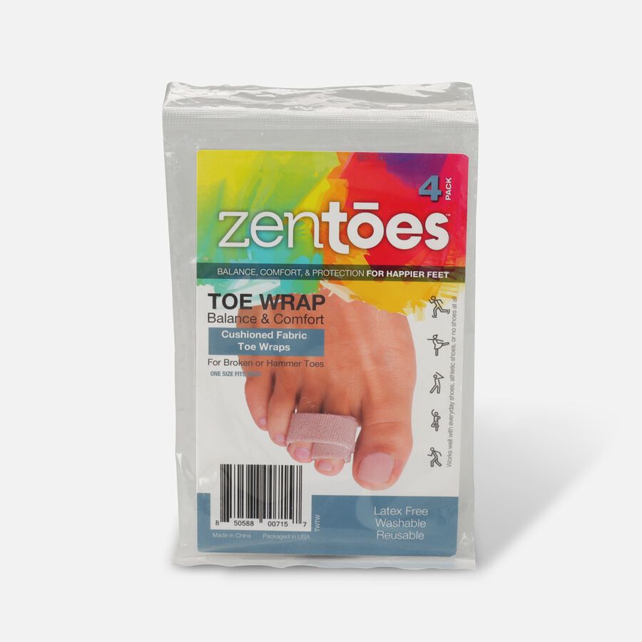 ZenToes Broken Toe Wraps Cushioned Bandages - 4-Pack, , large image number 0