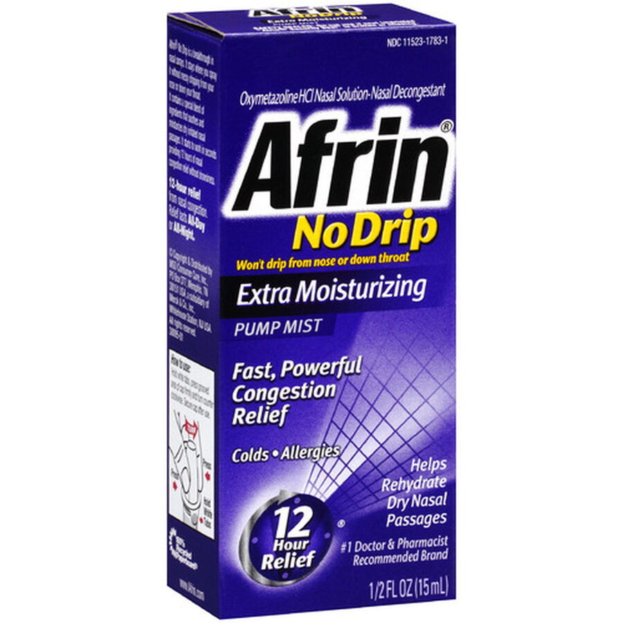 Afrin No Drip 12 Hour Pump Mist, Extra Moisturizing, .5 fl oz., , large image number 3