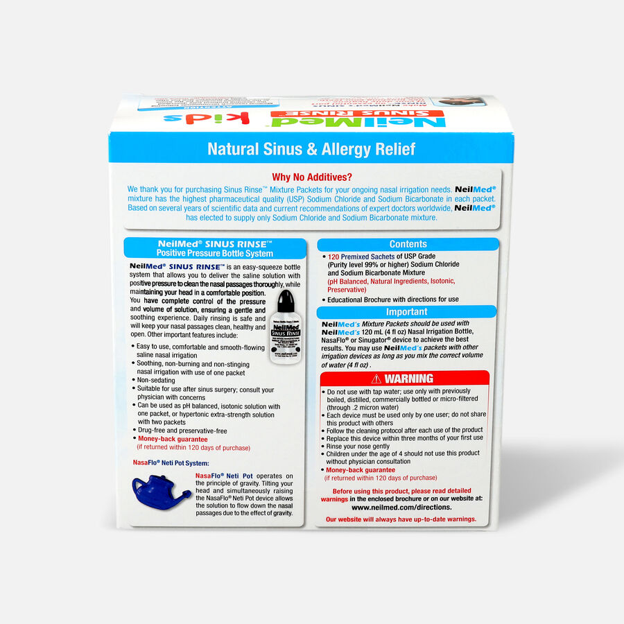 NeilMed Sinus Rinse Pediatric Packets, 120 ct., , large image number 1
