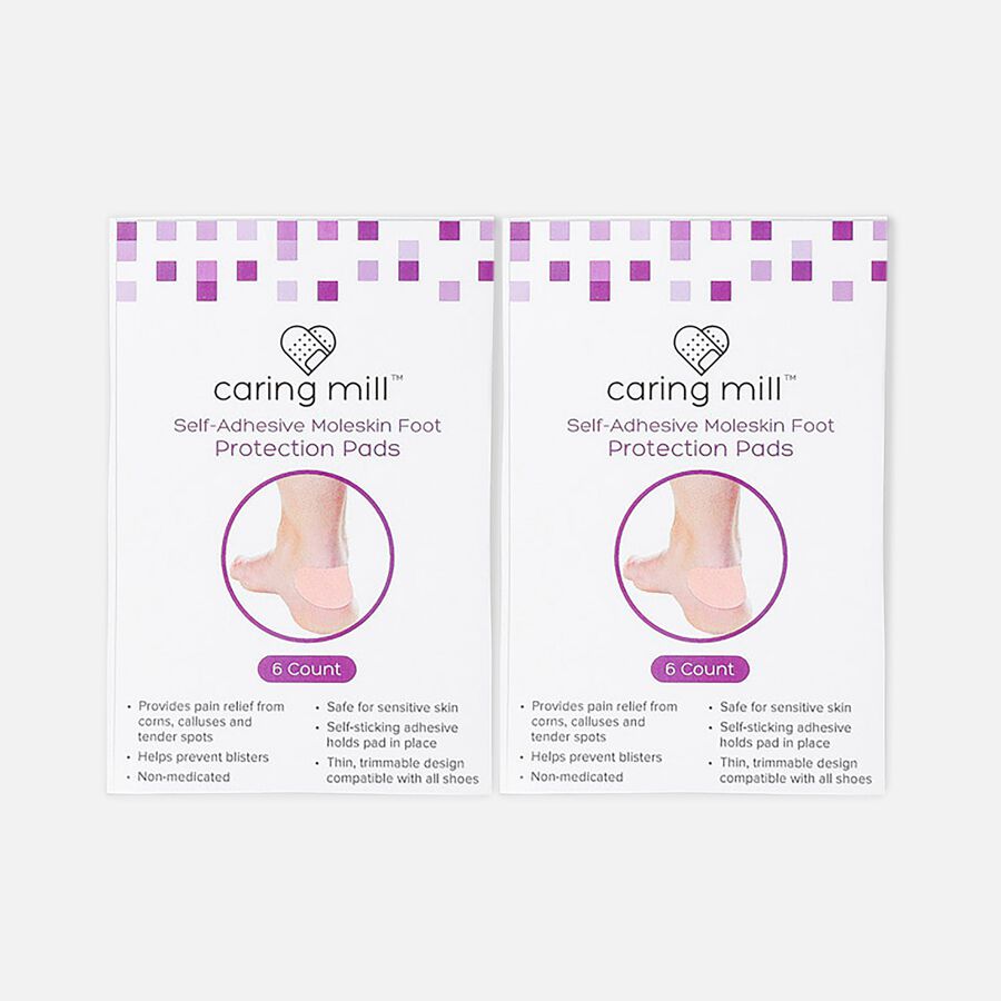 Caring Mill™ Self-Adhesive Moleskin Foot Protection Pads, 6 ct. (2-Pack), , large image number 0