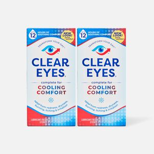 Clear Eyes Cooling Comfort Redness Relief, .5 oz. (2-Pack)