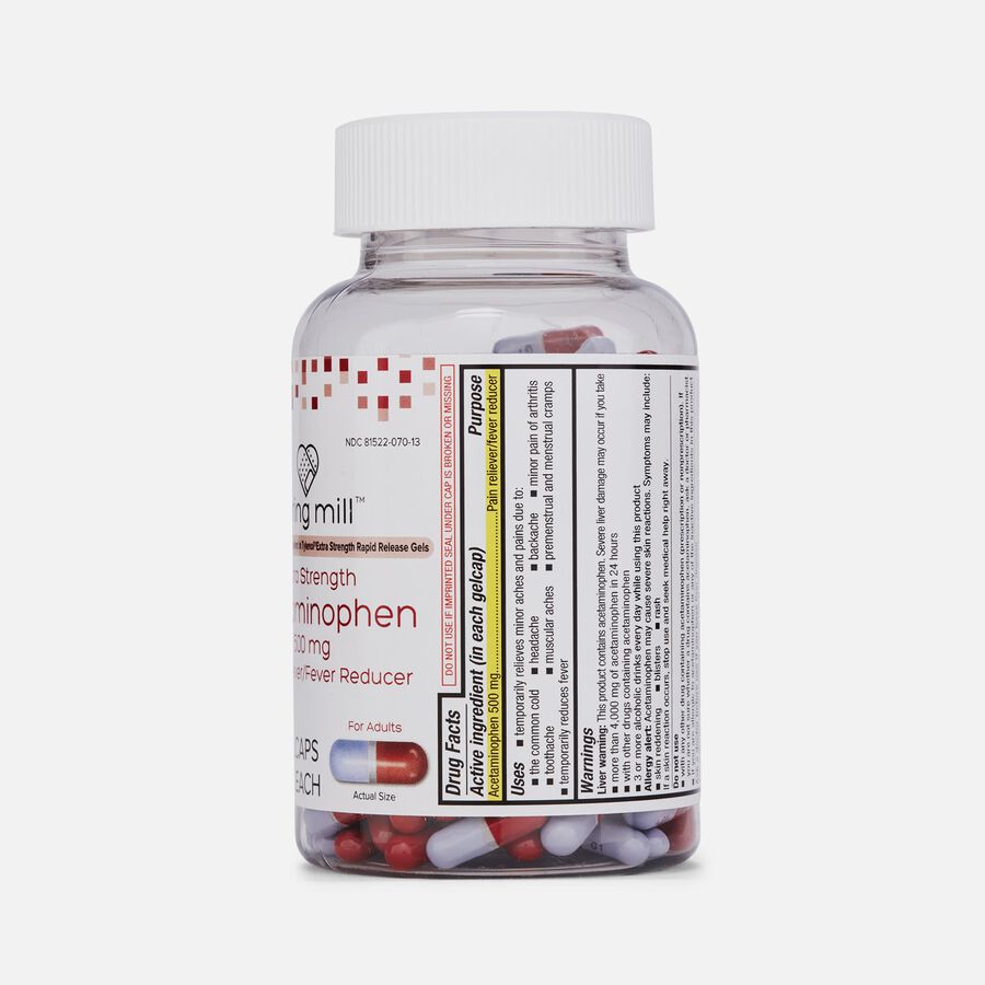 Caring Mill&trade; Extra Strength Acetaminophen Rapid Release Gels, 225 ct., , large image number 1