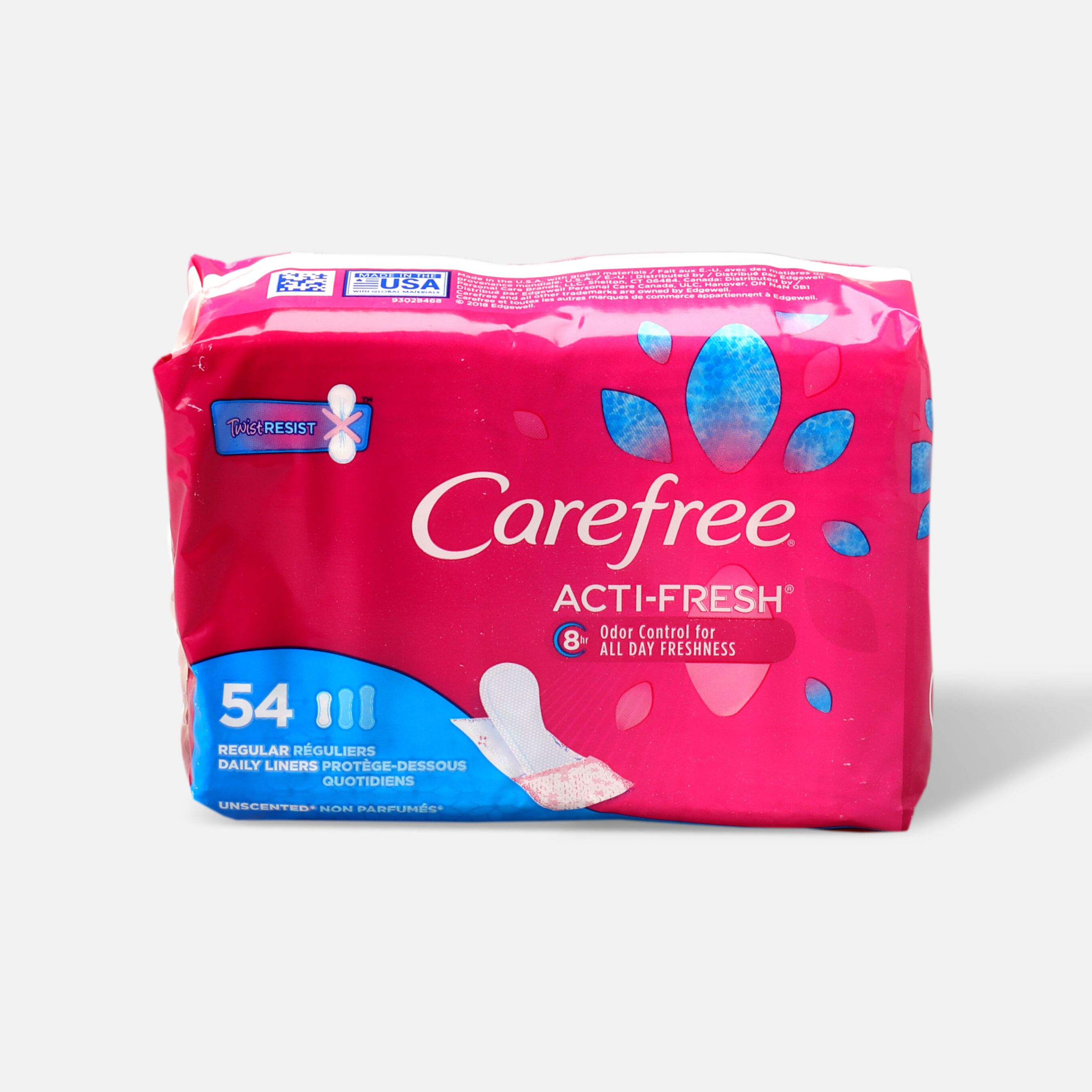 Carefree ActiFresh Regular Pantiliners, Unscented