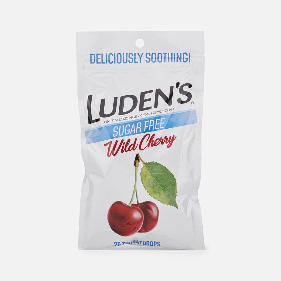 Luden's Wild Cherry Sugar Free Throat Drops, 25 ct., , large image number 0