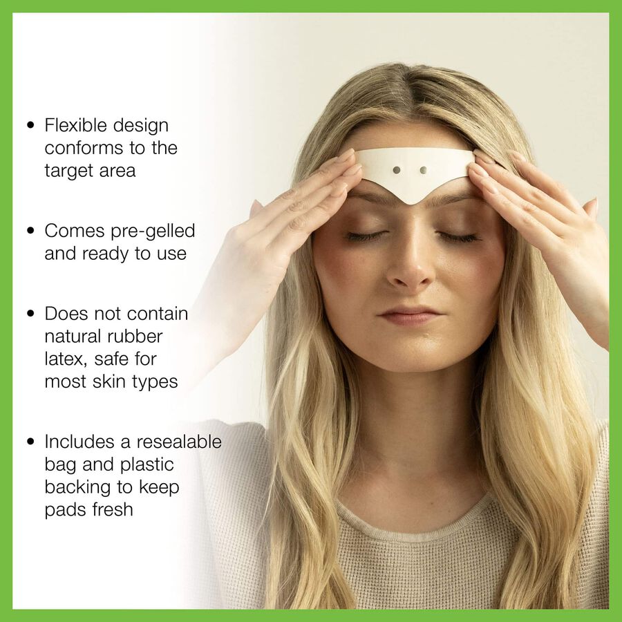 AccuRelief&trade; Migraine Pain Relief Replacement Electrode Pads, 4-Pack, , large image number 2