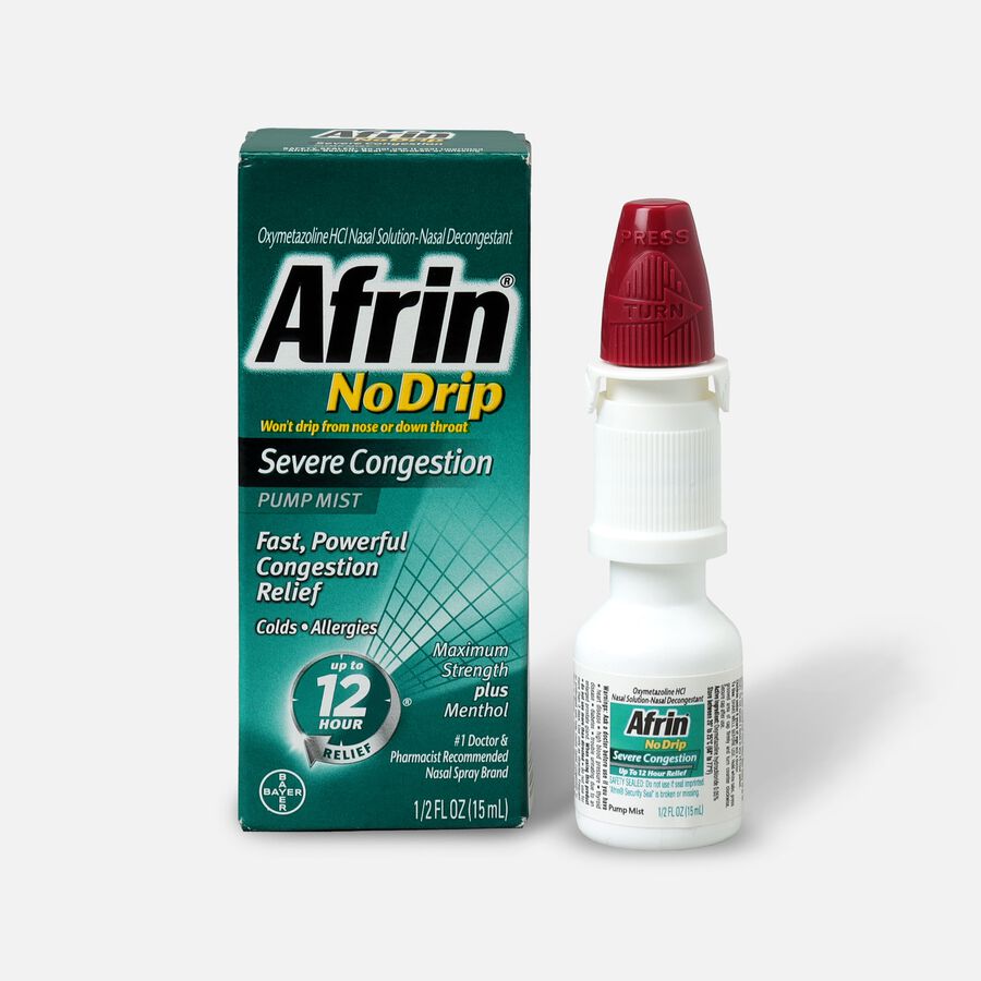 Afrin No Drip Severe Congestion Pump Nasal Mist, .5 oz., , large image number 0