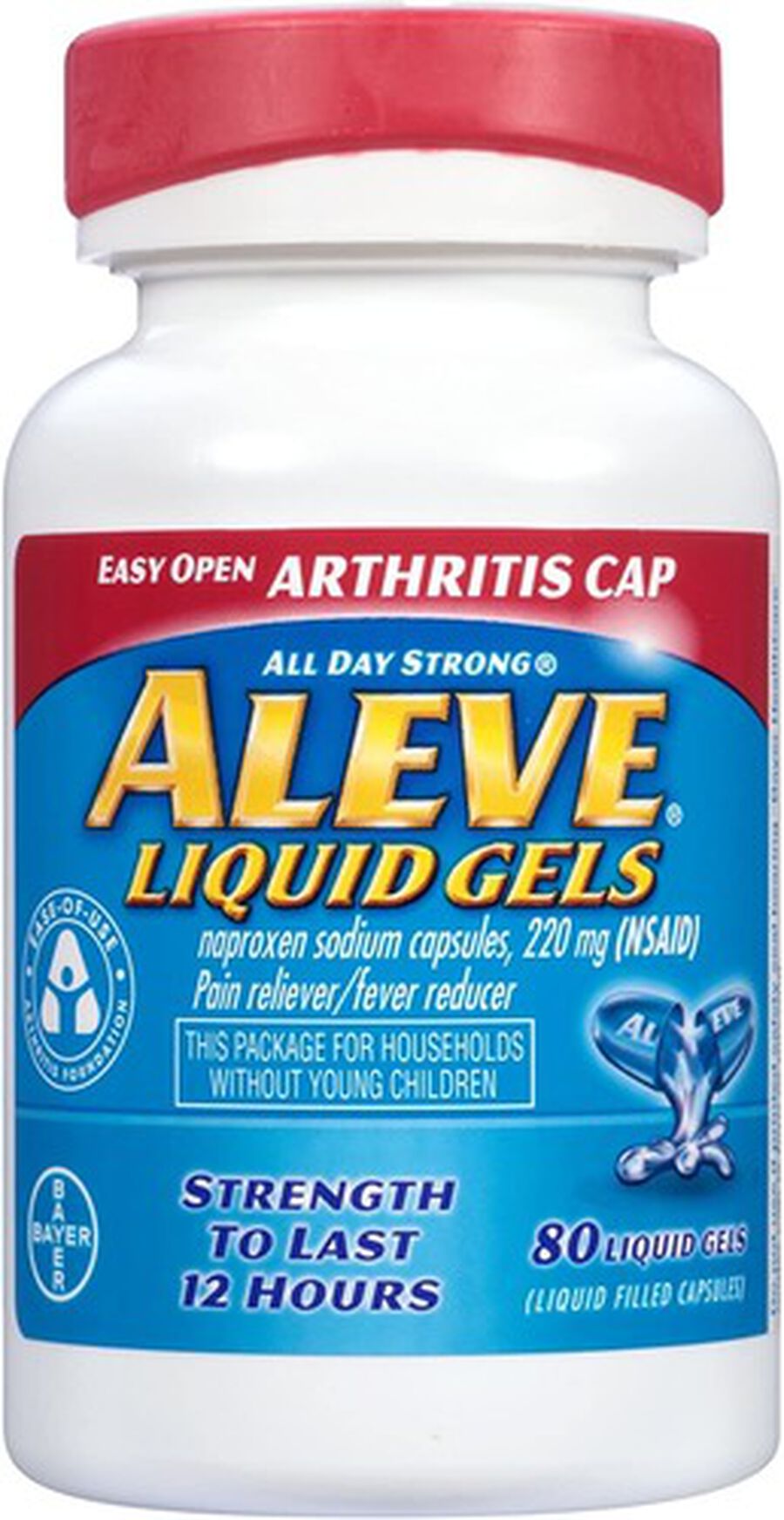 Aleve Arthritis Liquid Gels, Easy Open Cap, 80 ct., , large image number 4