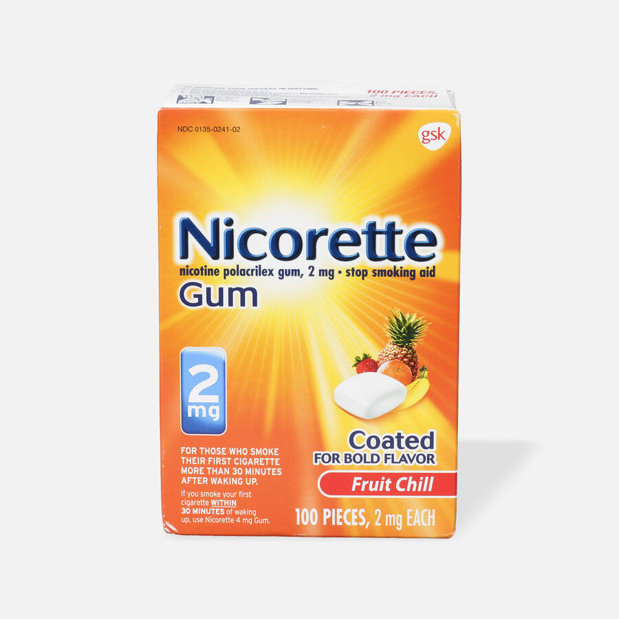 Nicorette Nicotine Gum, Fruit Chill, 2mg, 100 ct., , large image number 0