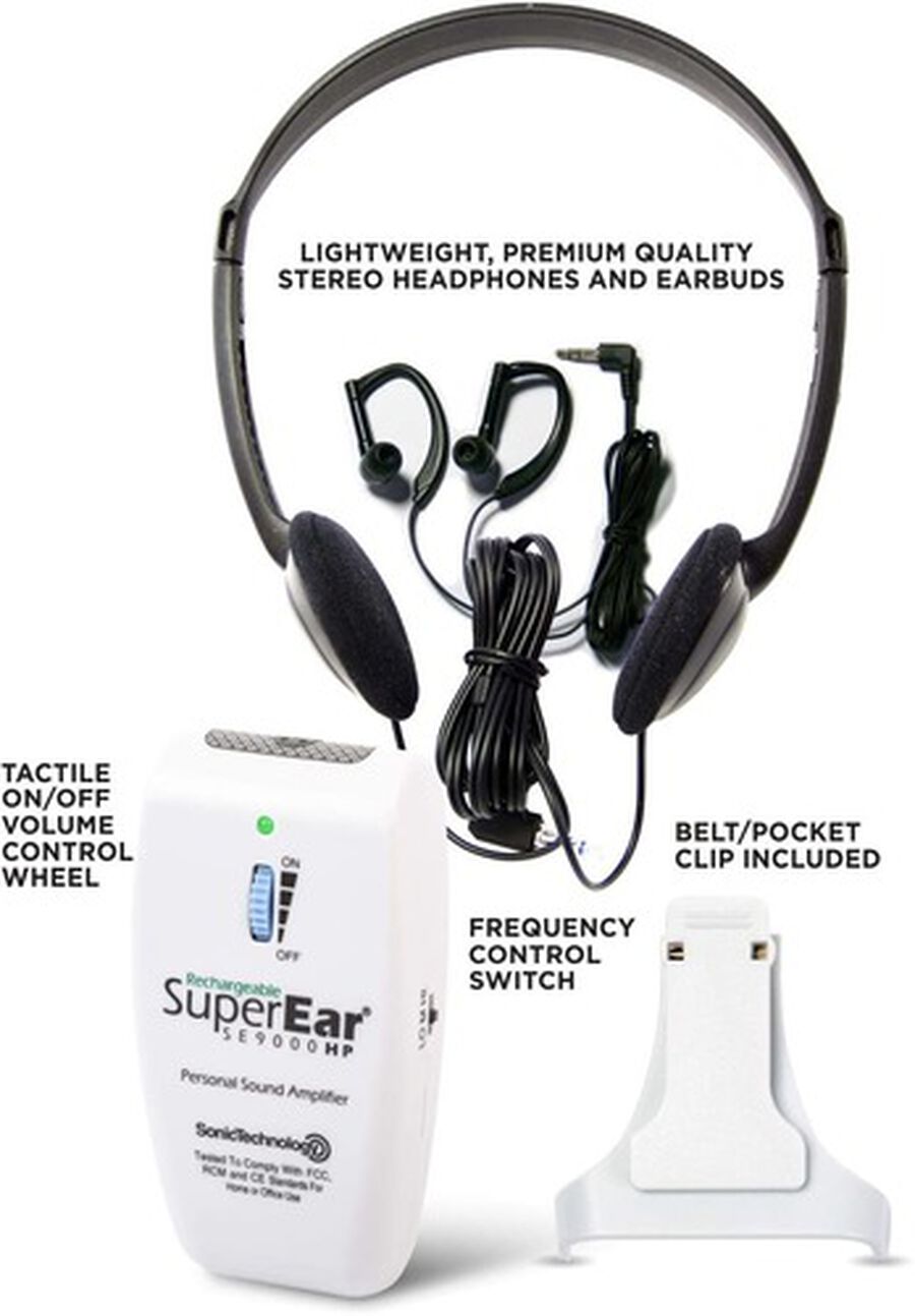 SuperEar SE9000HP Deluxe Rechargeable Personal Sound Amplifier, , large image number 1