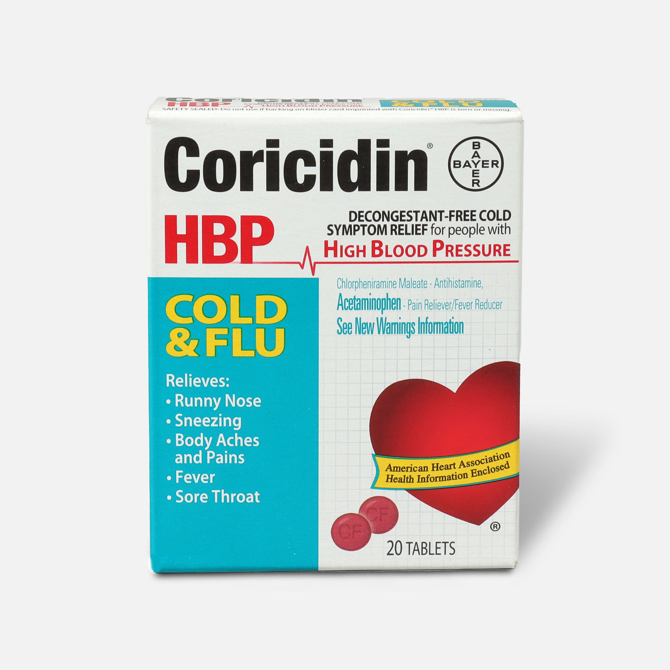 Coricidin HPB Cold & Flu, 20 ct.