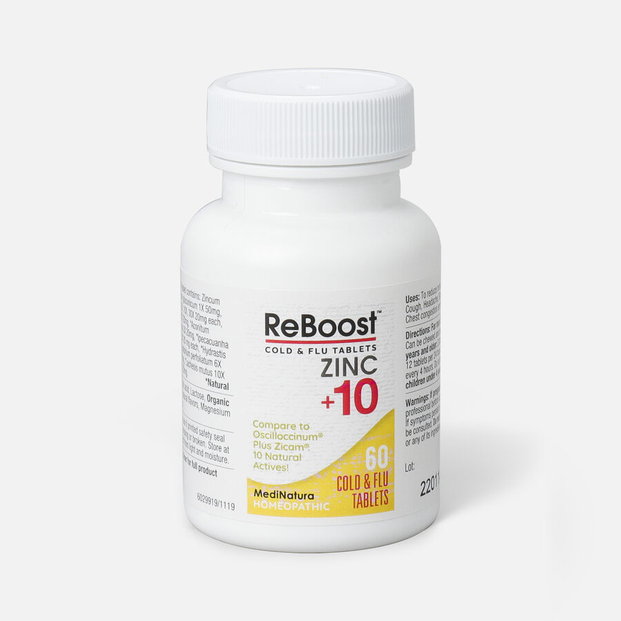 ReBoost Zinc +10 Cold & Flu Tablets, Lemon, , large image number 0