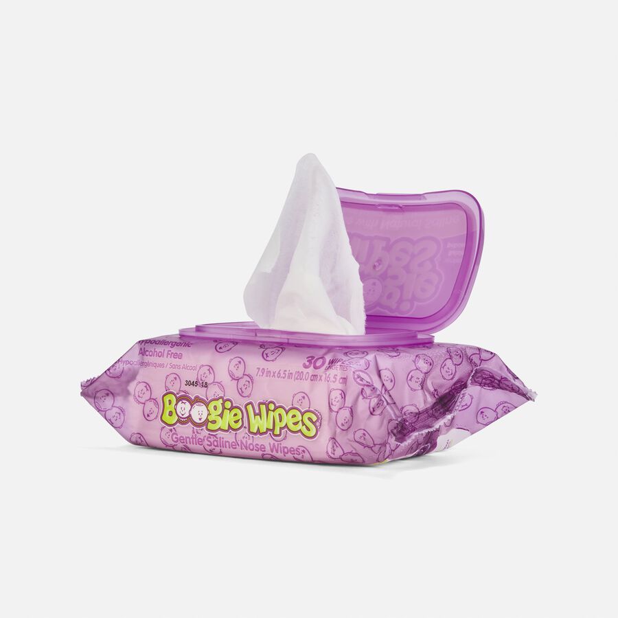 Boogie Wipes Saline Nose Wipes, Grape Scent, 30 ct., , large image number 1