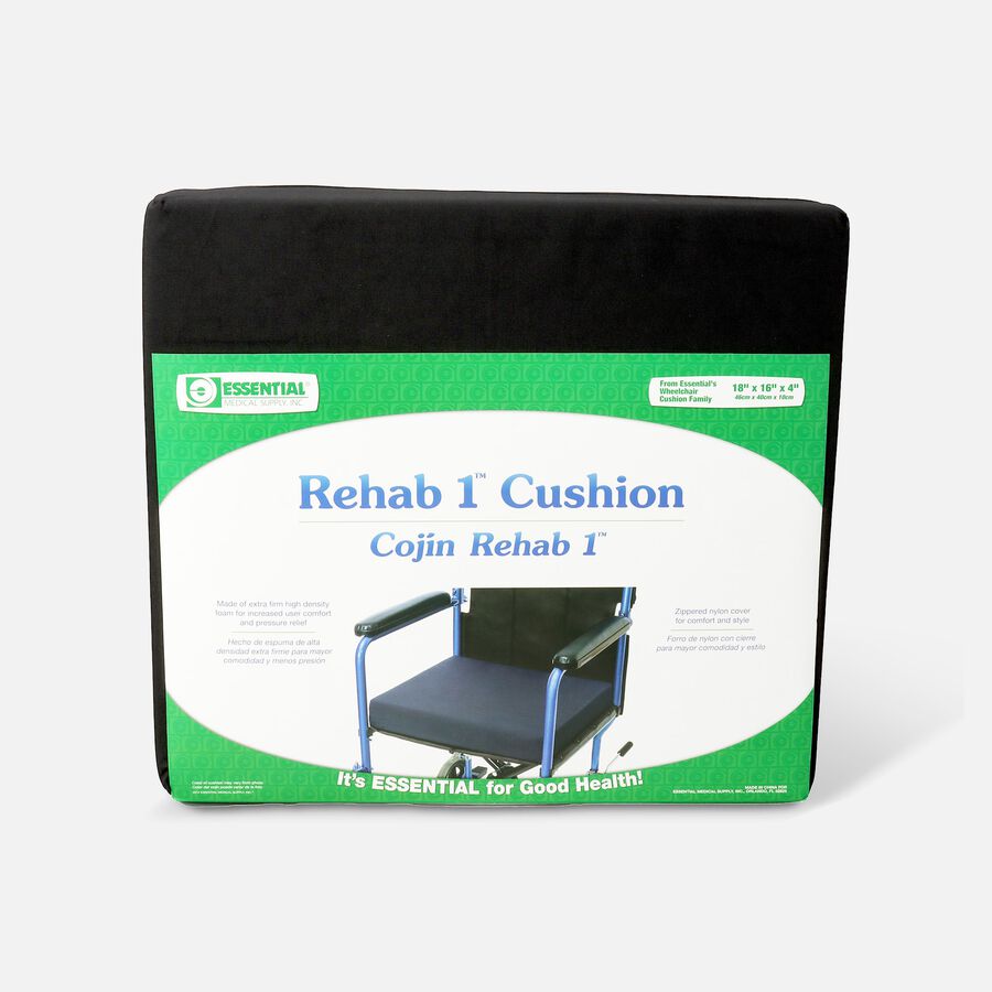 Essential Medical Supply REHAB 1 Wheelchair Cushion, 18" x 16" x 4", , large image number 0