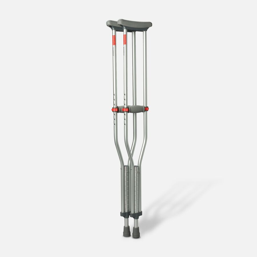 Medline Red Dot Button Crutches - 1 Pair, , large image number 0